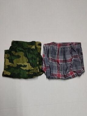 Up Late Flannel Lounge Pants - Gray & Green Plaid M 6/8